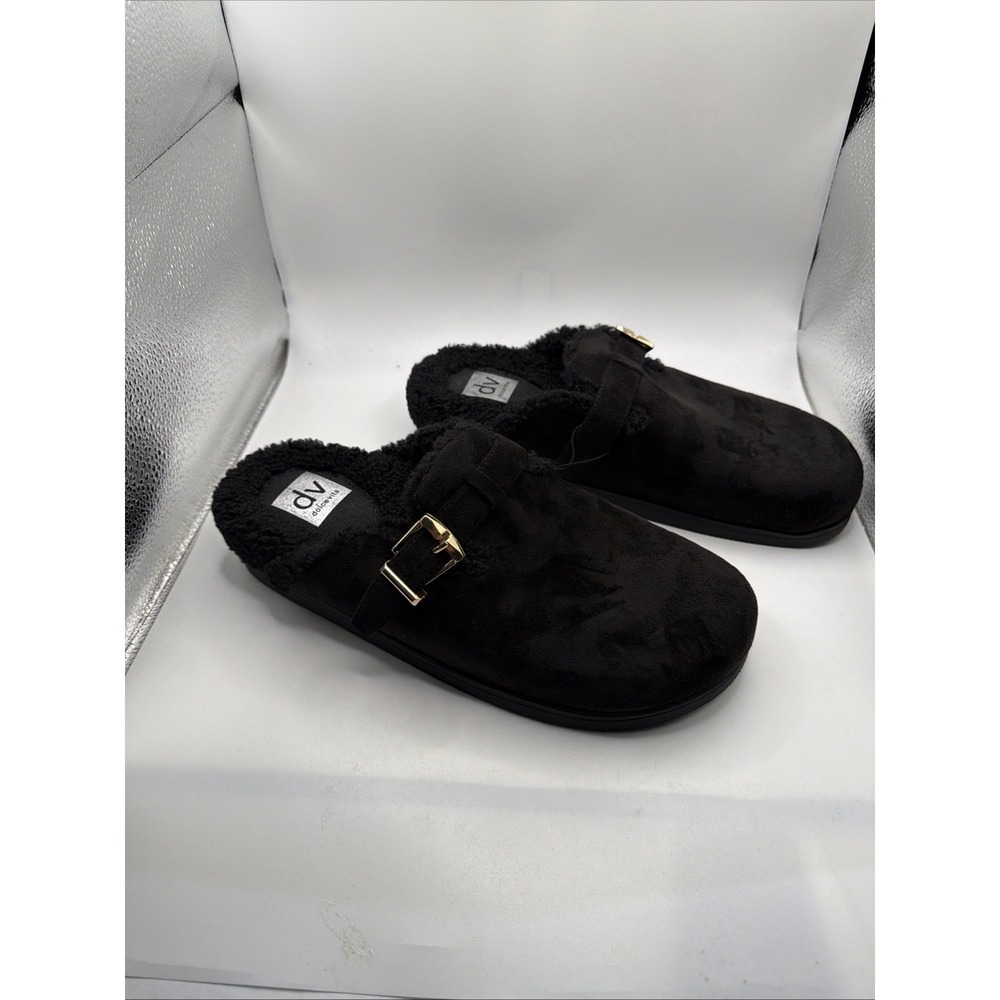 Dolce Vita Anina Mules Women's Black Buckle Comfort Slip On Shoes Size 8